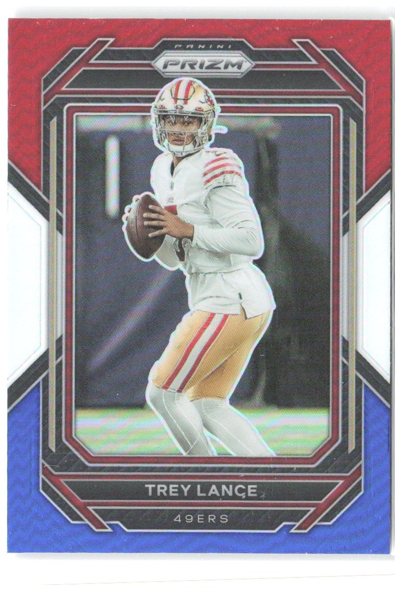 Trey Lance Panini Prizm - Red White and Blue 263 2022 San Francisco 49ers