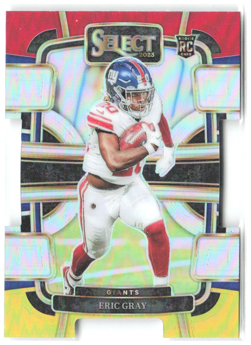 Eric Gray Panini Select - Red and Yellow Prizms Die Cuts 74 2023 New York Giants