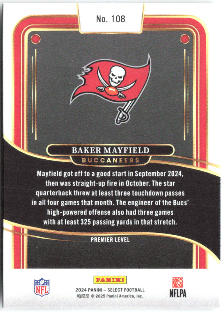 Baker Mayfield Panini Select 108 2024 Tampa Bay Buccaneers