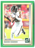 Rashid Shaheed Donruss - Press Proofs Green 287 2025 New Orleans Saints