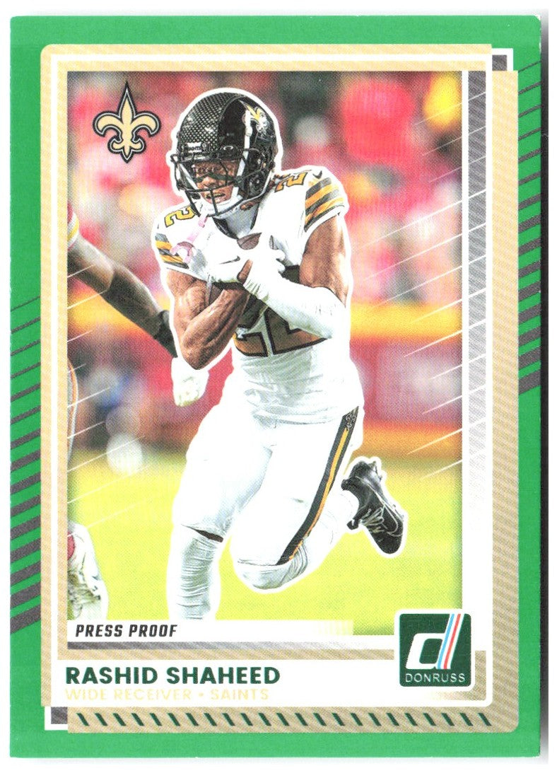 Rashid Shaheed Donruss - Press Proofs Green 287 2025 New Orleans Saints