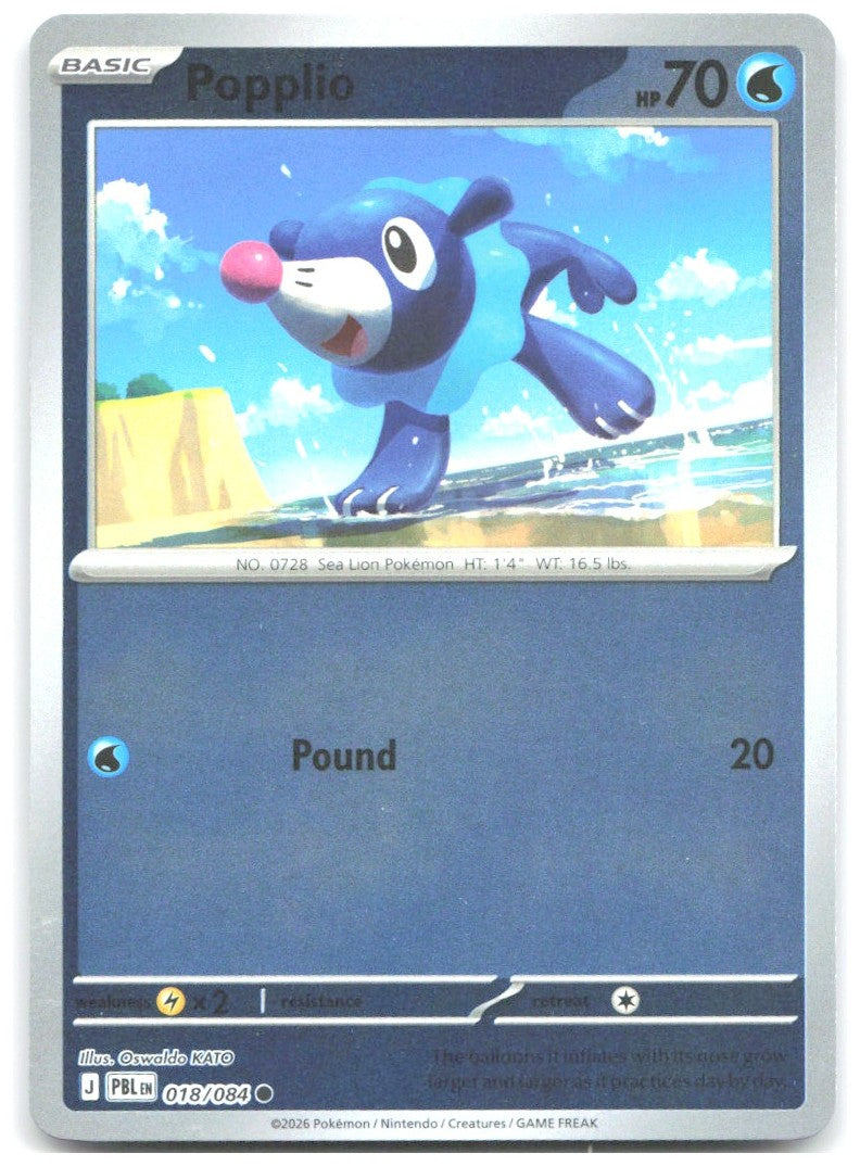 Popplio Reverse Holo Common ME05 Pitch Black 018/084 NM Oswaldo KATO