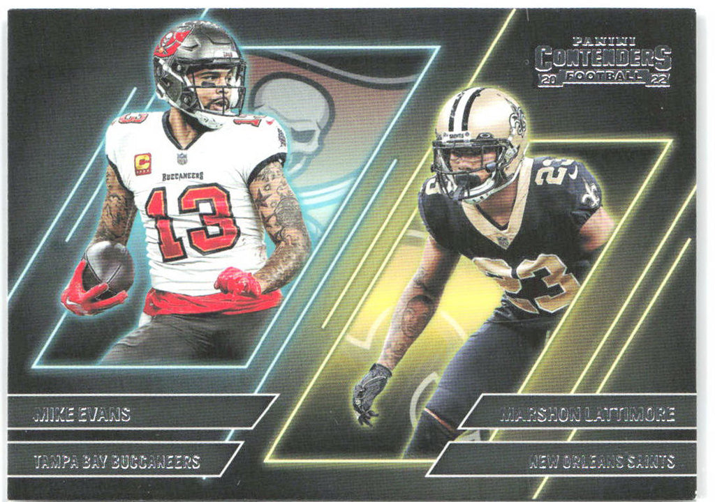 Mike Evans Marshon Lattimore Contenders Series CS-EL 2022 Buccaneers Saints