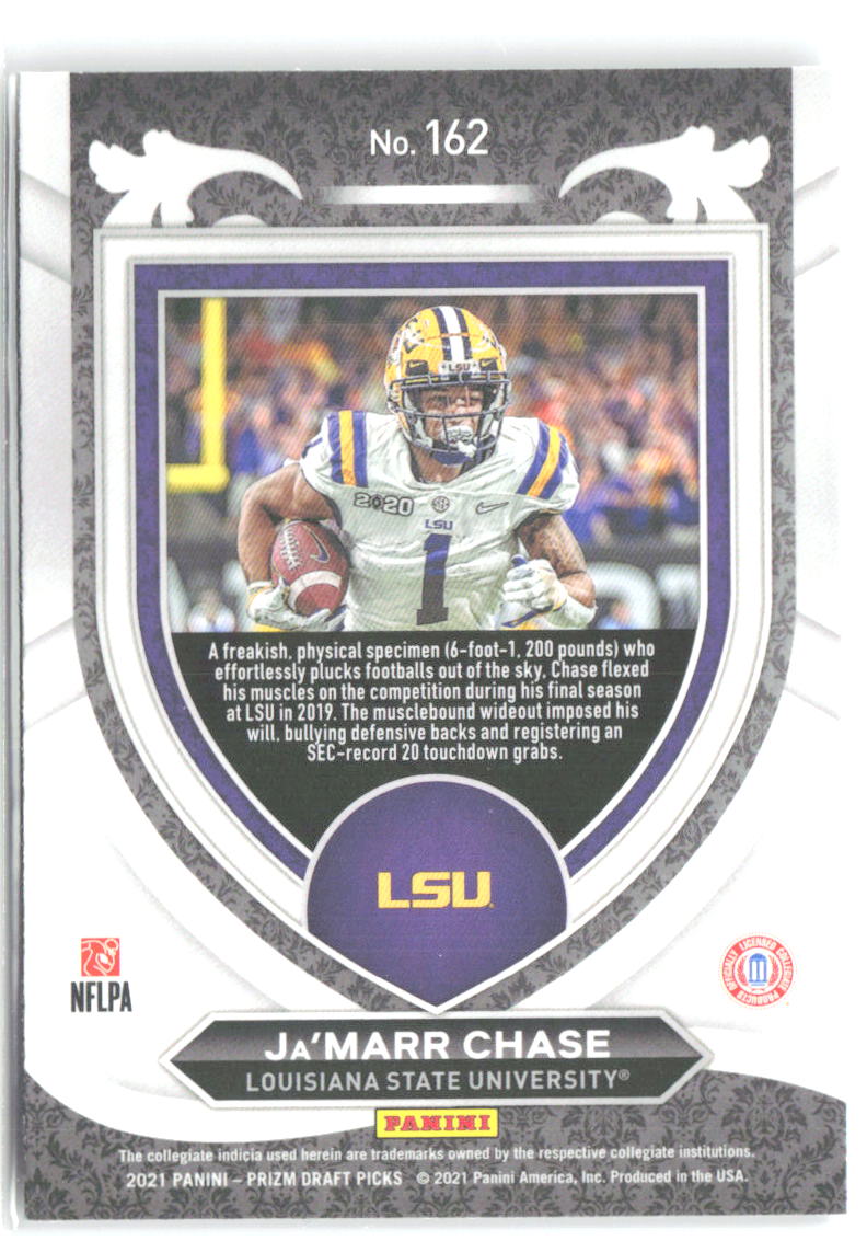 Ja'Marr Chase Panini Prizm Draft Picks 162 2021 LSU Tigers