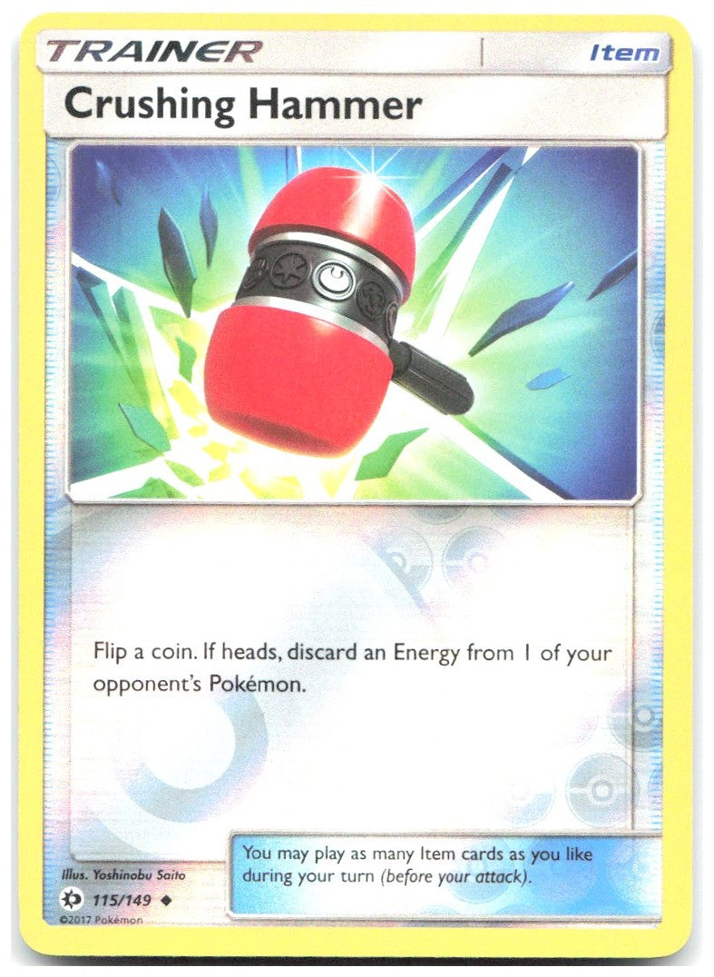 Crushing Hammer Reverse Holo Uncommon SM Base Set 115/149 NM Yoshinobu Saito