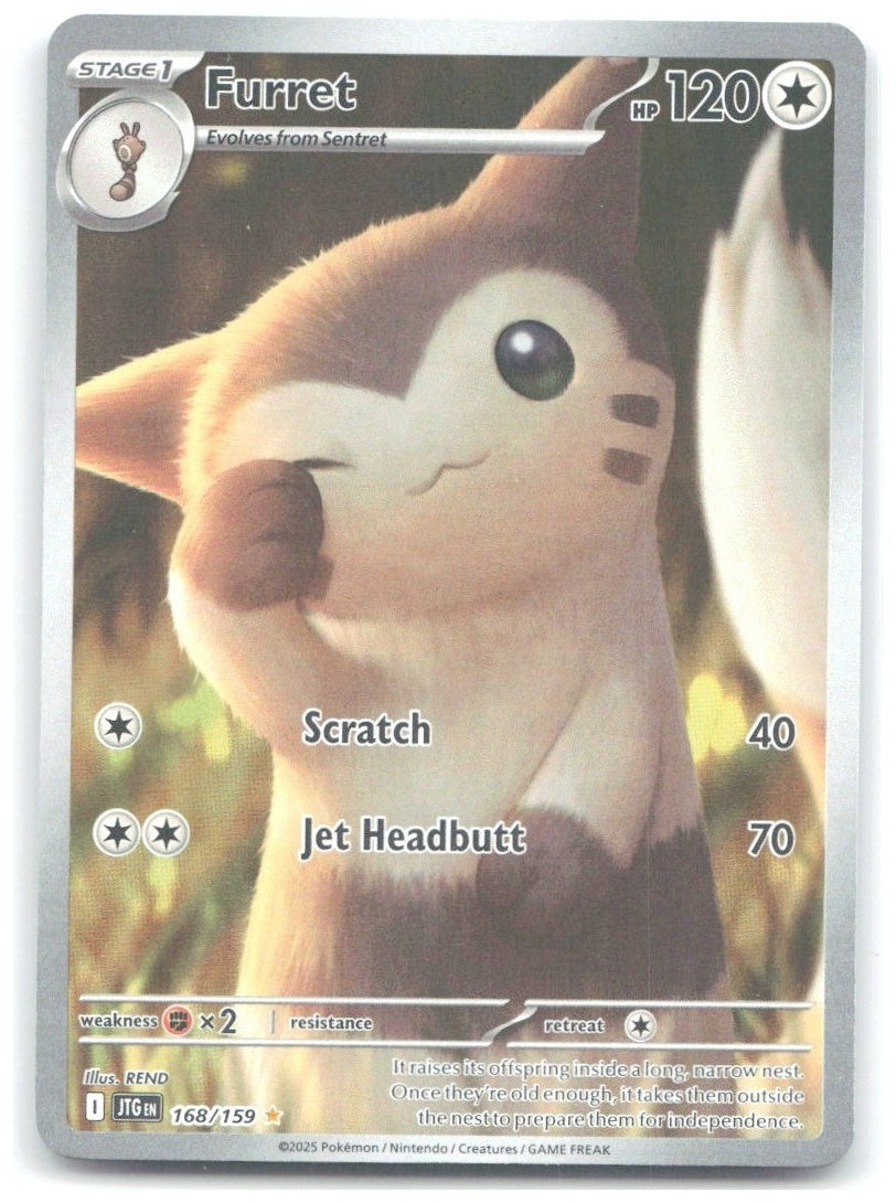 Furret Holo Illustration Rare SV09 Journey Together 168/159 NM REND