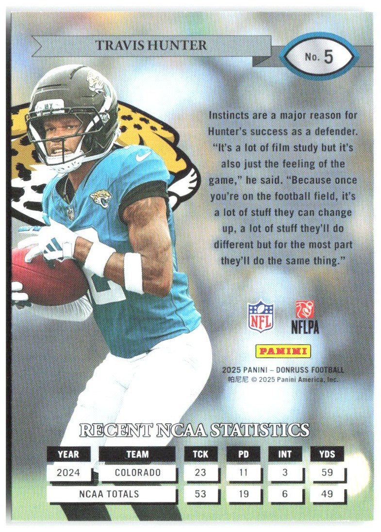 Travis Hunter Donruss - Retro 1995 5 2025 Jacksonville Jaguars
