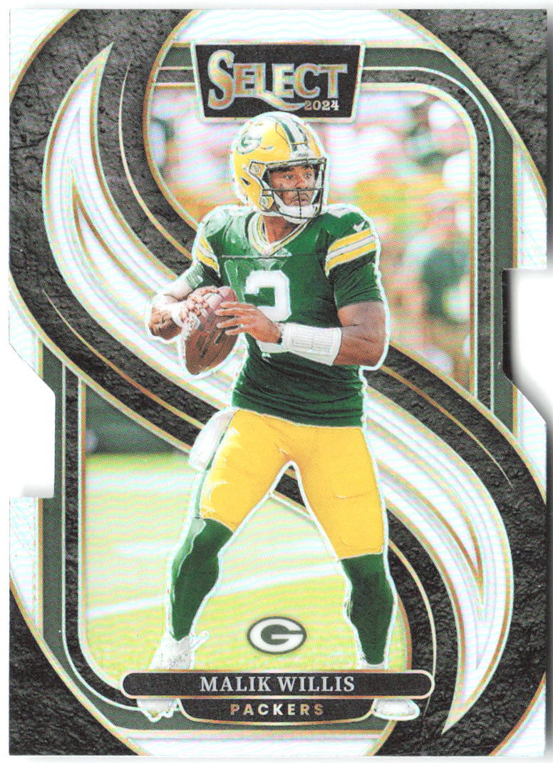 Malik Willis Panini Select - Silver Prizm Die Cut 180 2024 Green Bay Packers