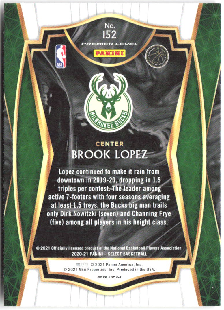 Brook Lopez Red White Orange Shimmer Panini Select - Red White Orange Shimmer 152 NM