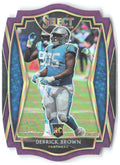 Derrick Brown Panini Select - Purple Prizm Die Cut 187 2020 Carolina Panthers