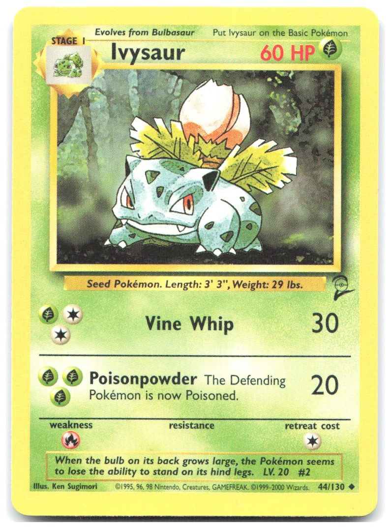 Ivysaur Uncommon Base Set 2 044/130 LP Ken Sugimori