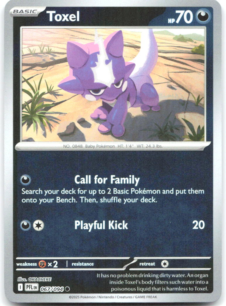 Toxel Reverse Holo Common ME02 Phantasmal Flames 067/094 NM OKACHEKE