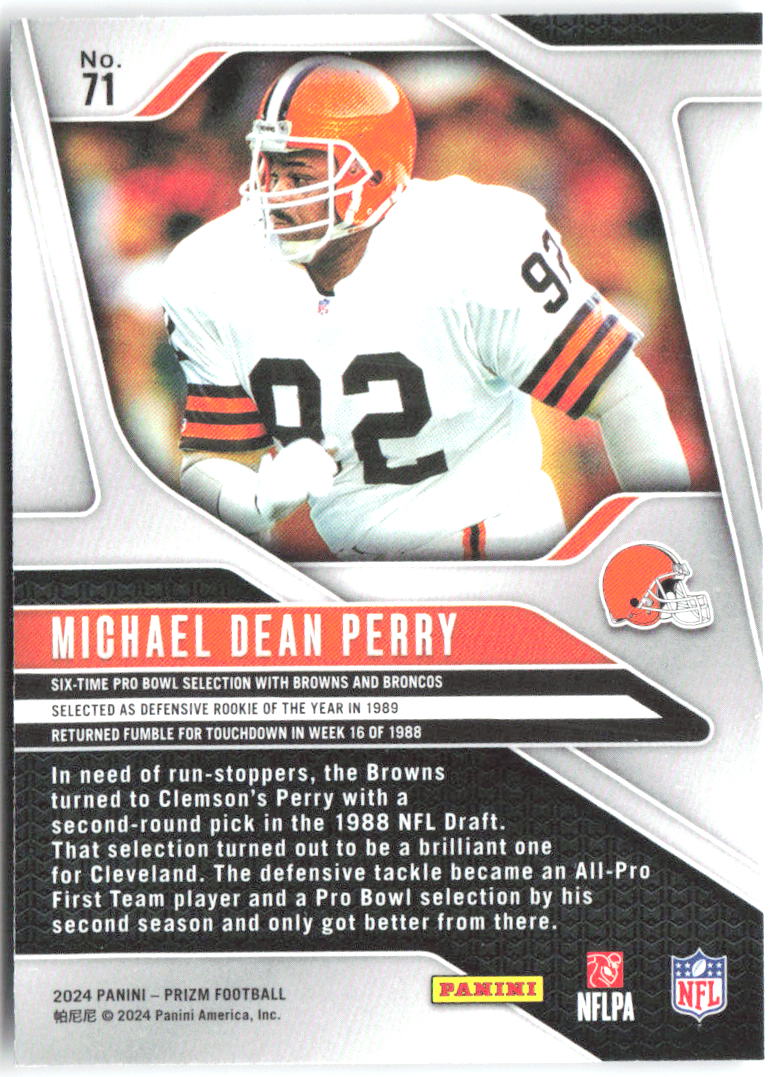 Michael Dean Perry Panini Prizm 71 2024 Cleveland Browns