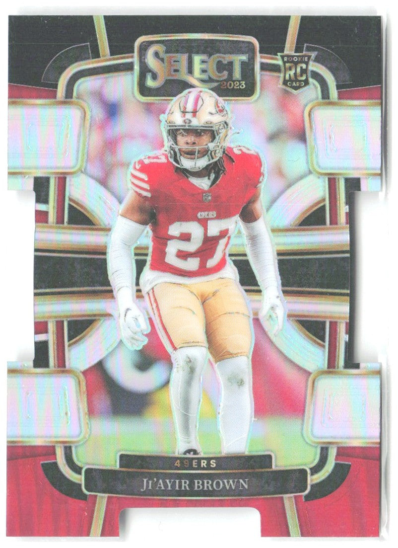 Ji'Ayir Brown Select - Black and Red Prizms Die Cuts 91 2023 San Francisco 49ers