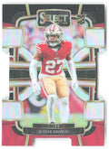 Ji'Ayir Brown Select - Black and Red Prizms Die Cuts 91 2023 San Francisco 49ers