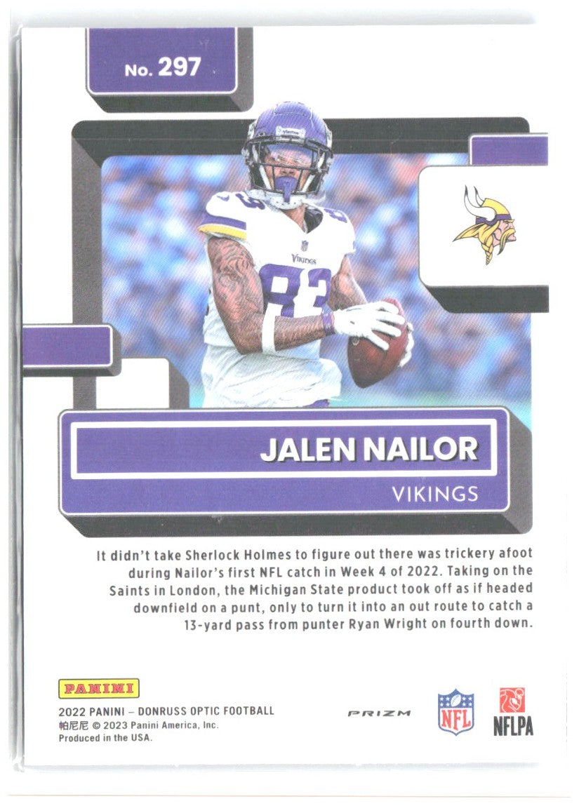 Jalen Nailor Donruss Optic - Purple Shock 297 2022 Minnesota Vikings