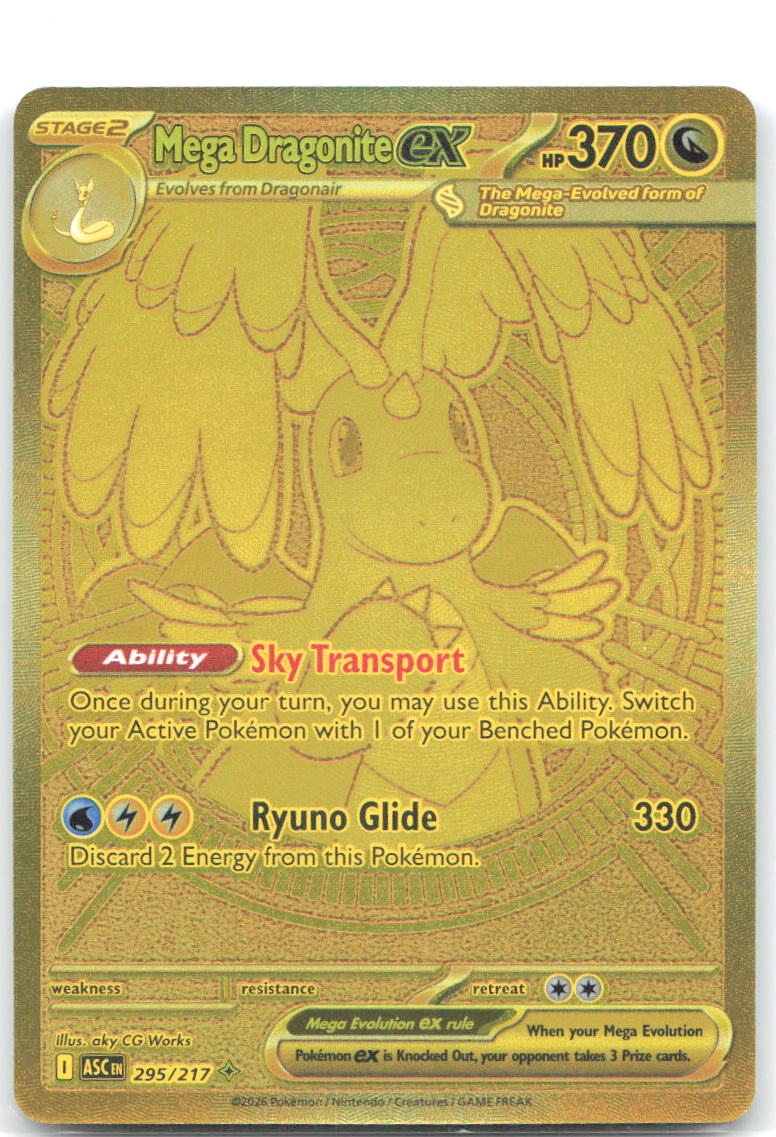 Mega Dragonite ex Mega Hyper Rare ME: Ascended Heroes 295/217 NM aky CG Works