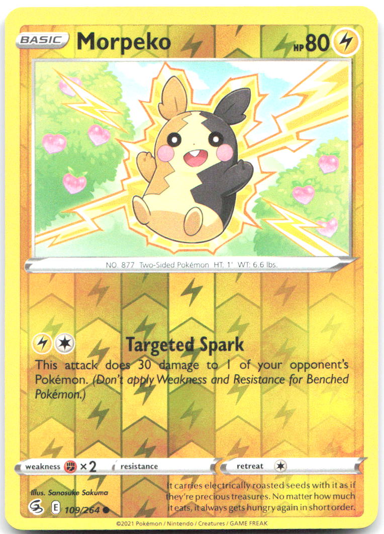 Morpeko 109 Reverse Holo Common SWSH08 Fusion Strike 109/264 NM sanosuke sakuma