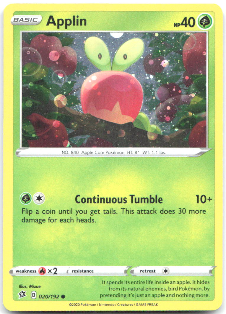 Applin Cosmos Holo Holo Promo Blister Exclusives 020/192 NM Mizue