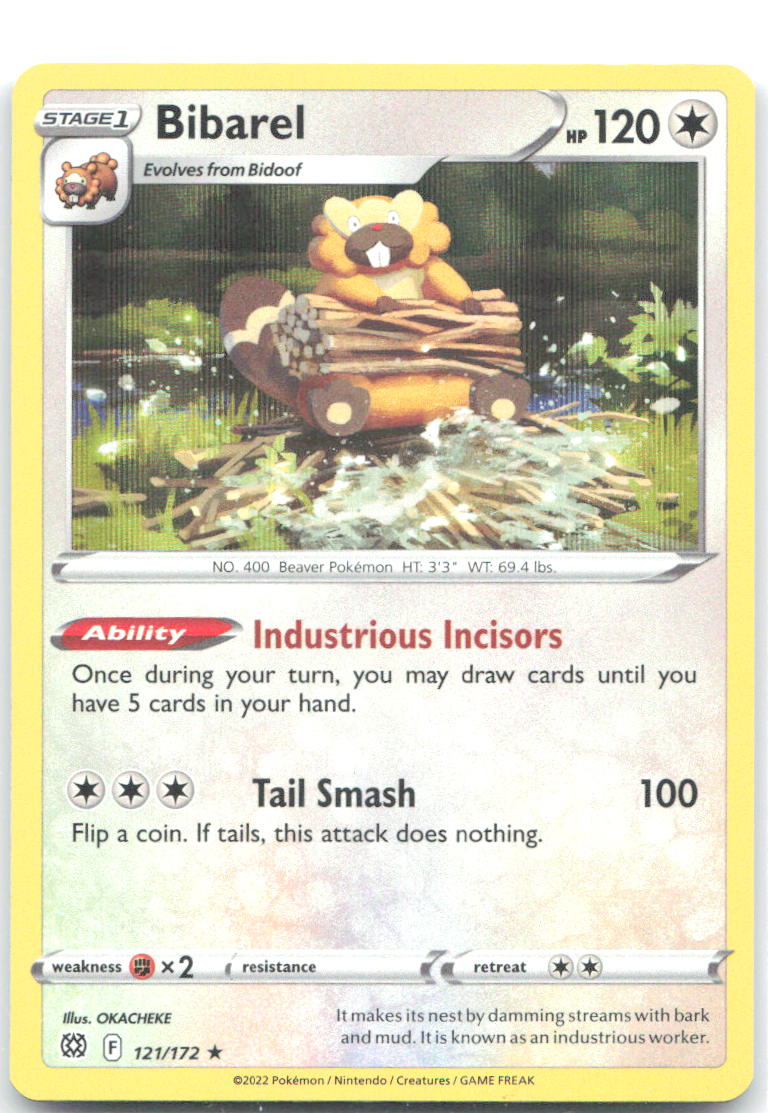 Bibarel Holo Rare SWSH09: Brilliant Stars 121/172 NM OKACHEKE