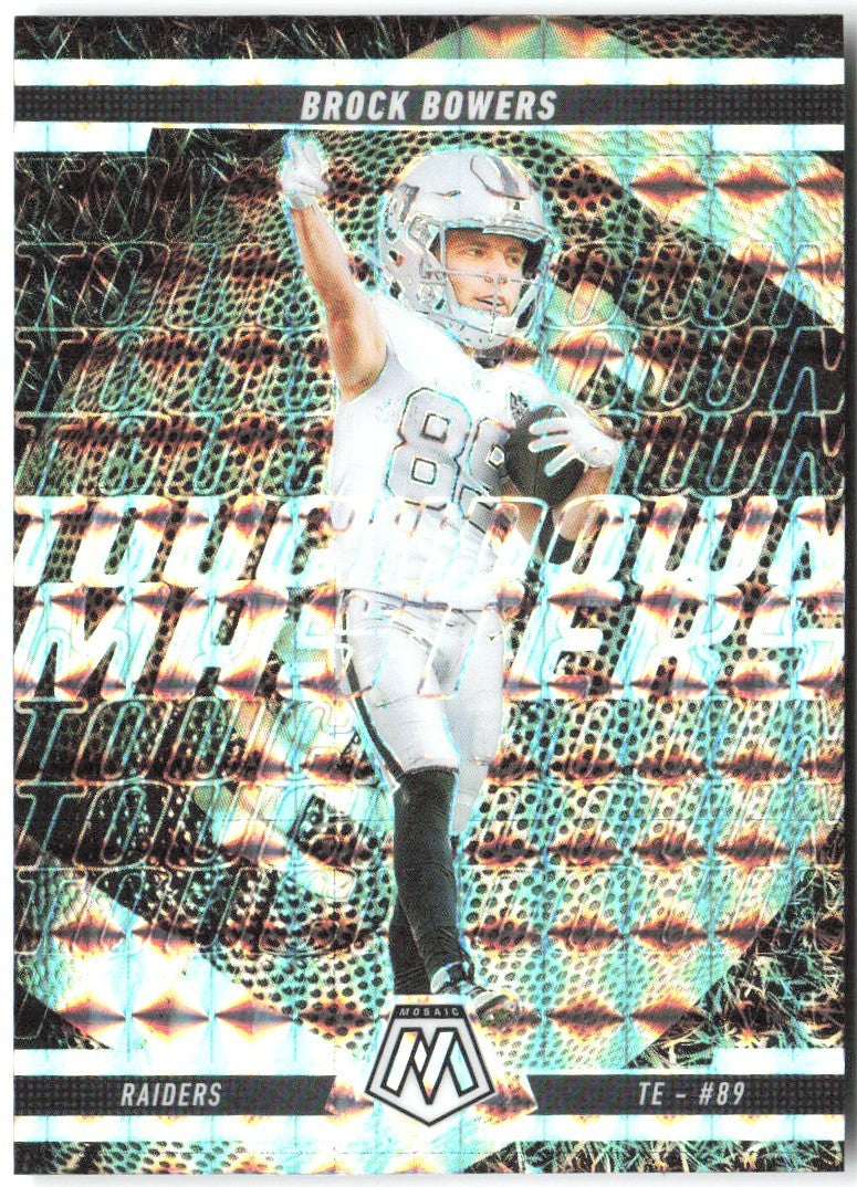 Brock Bowers Panini Mosaic - Touchdown Masters Mosaic 2 2025 Las Vegas Raiders
