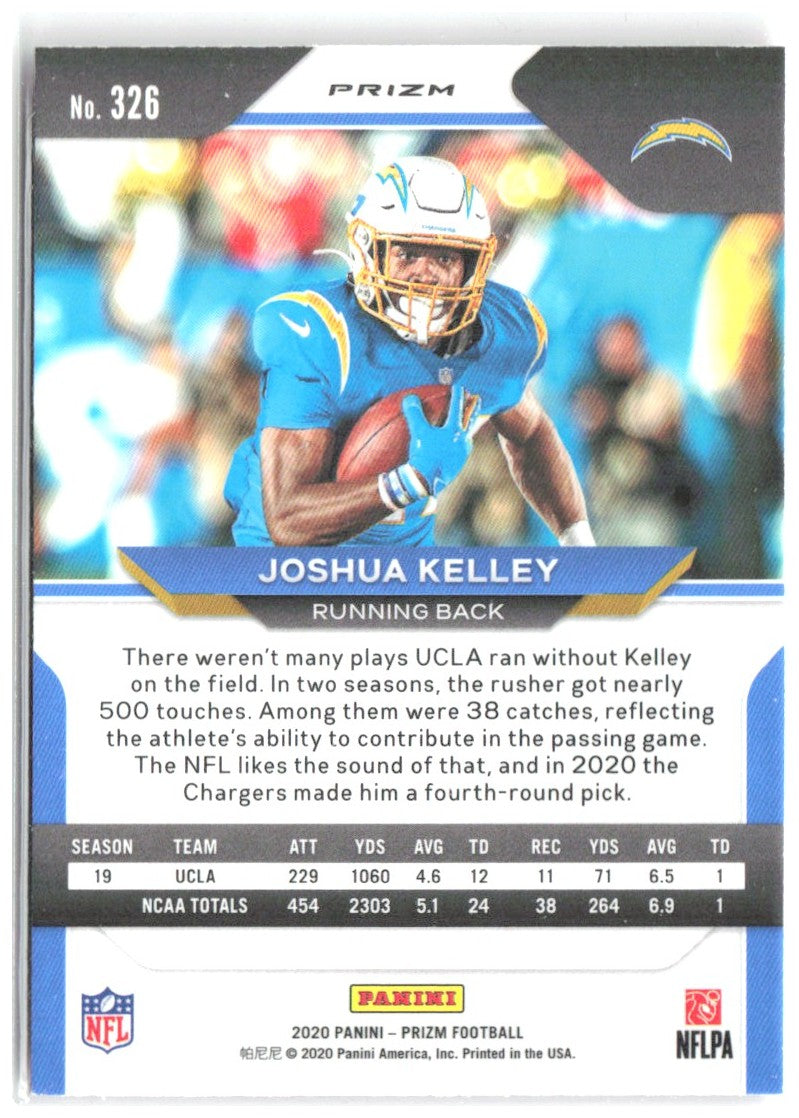 Joshua Kelley Panini Prizm - Prizm Pink 326 2020 Los Angeles Chargers