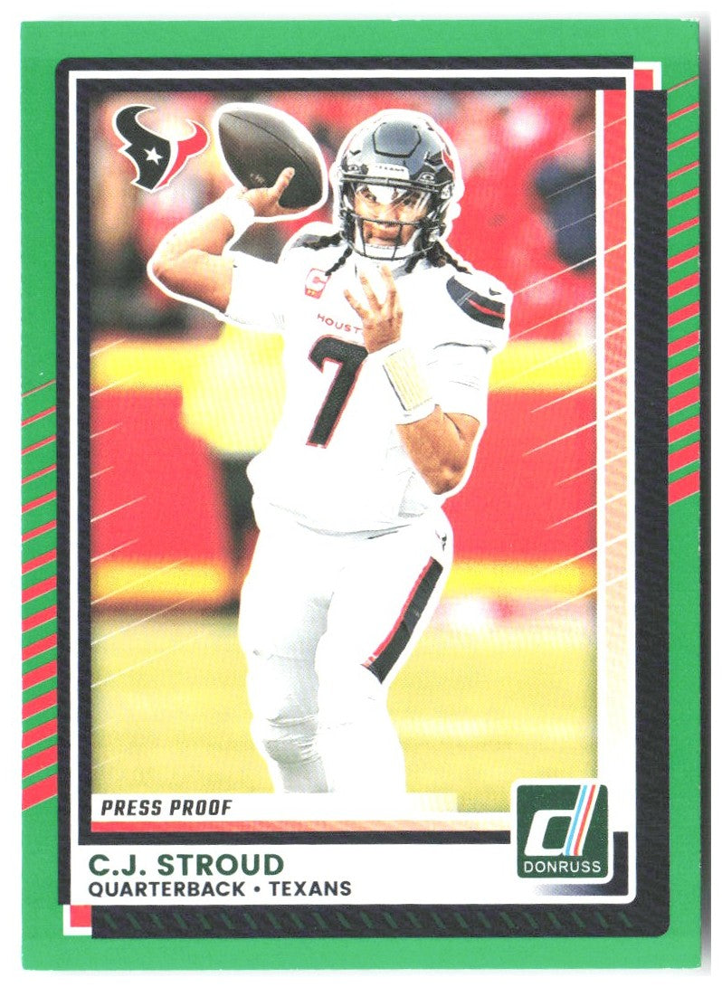 C.J. Stroud Donruss - Press Proofs Green 237 2025 Houston Texans