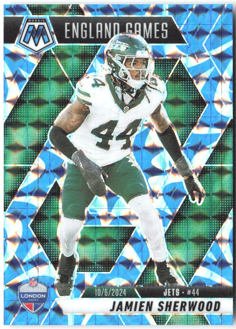 Jamien Sherwood Panini Mosaic - Mosaic Reactive Blue 270 2025 New York Jets