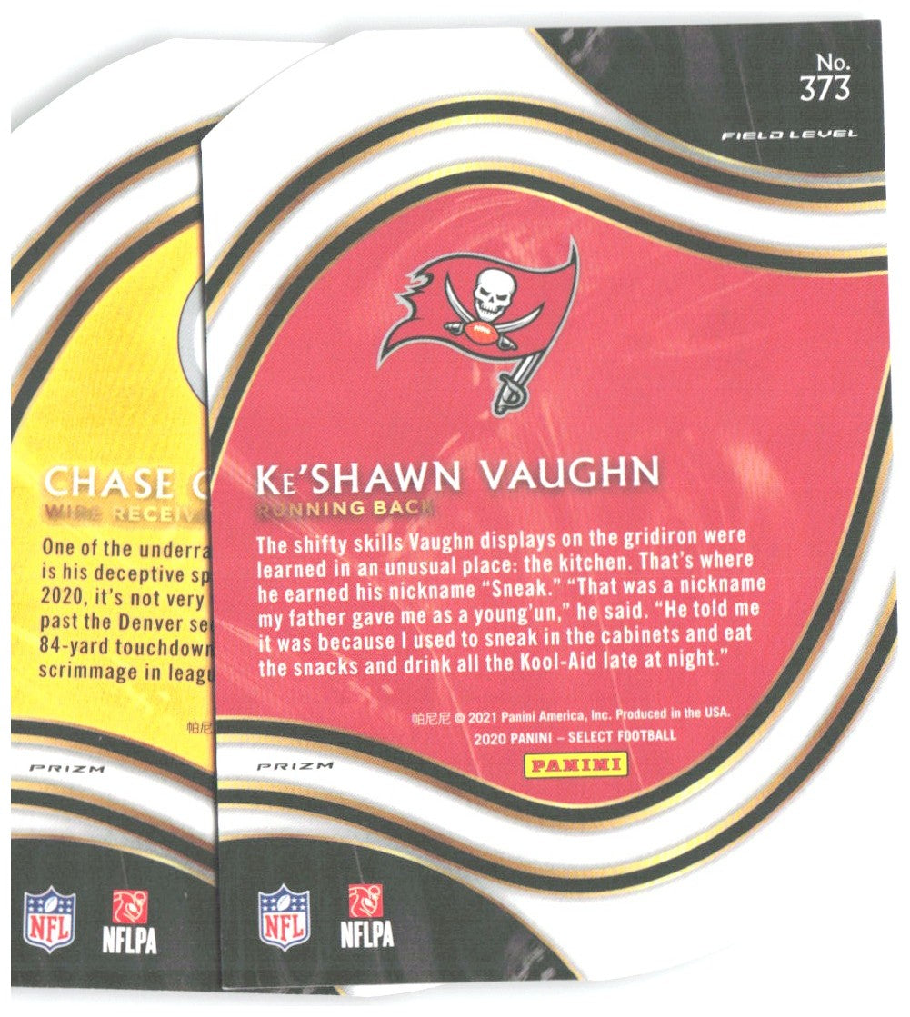 Ke'Shawn Vaughn Panini Select 373 2020 Tampa Bay Buccaneers RC