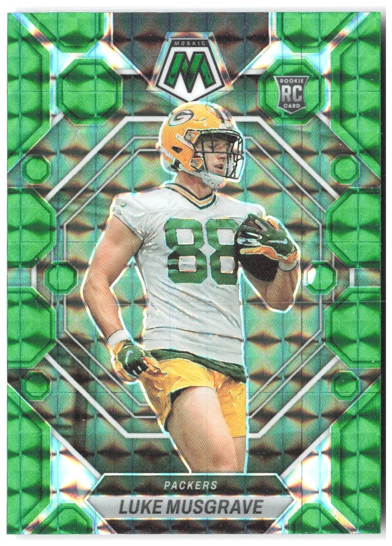 Luke Musgrave Panini Mosaic - Green Mosaic 343 2023 Green Bay Packers