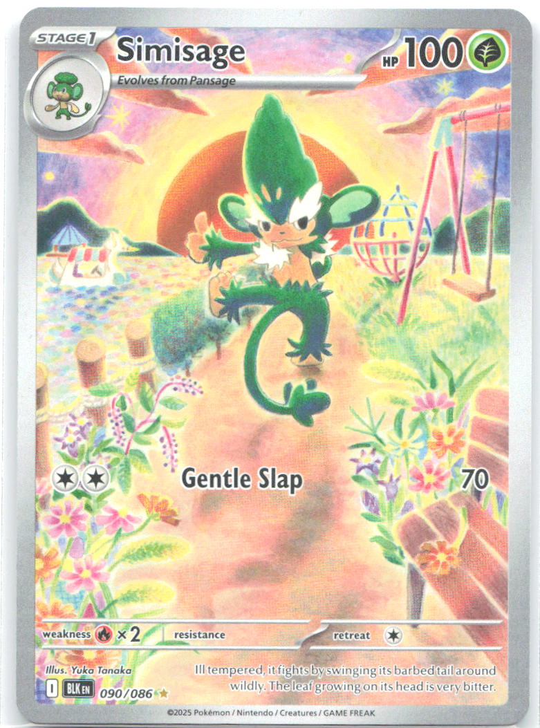 Simisage Holo Illustration Rare SV: Black Bolt 090/086 NM Yuka Tanaka