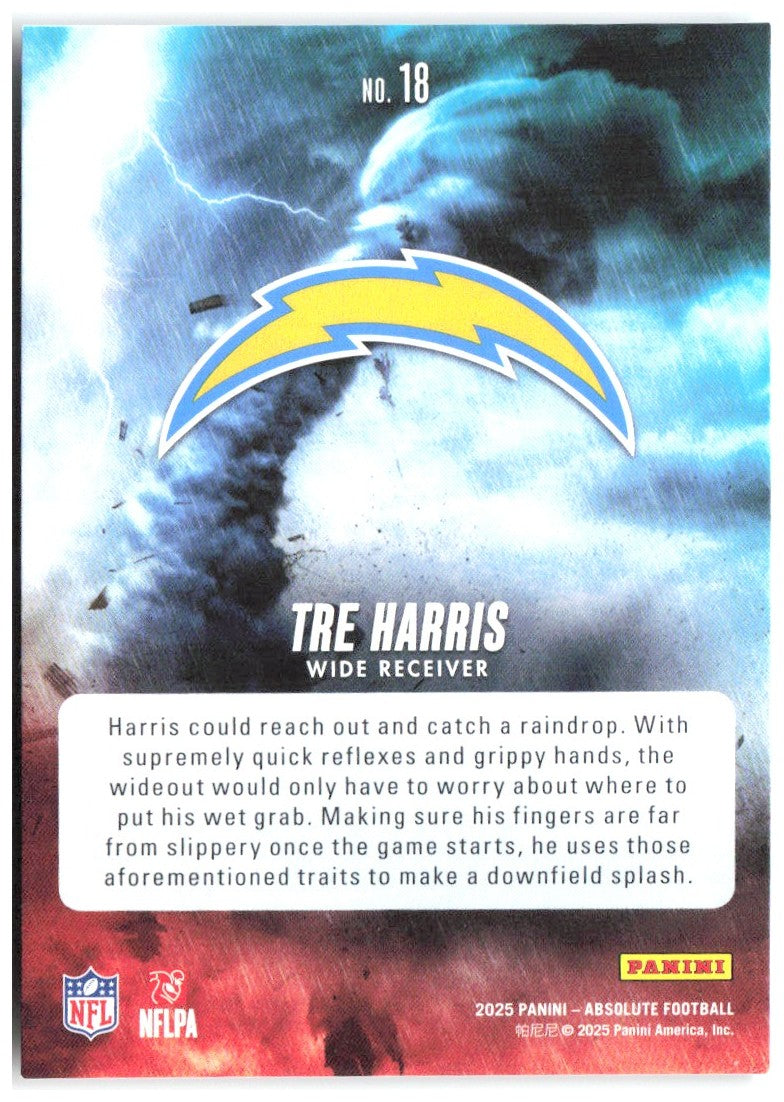 Tre Harris Panini Absolute - By Storm 18 2025 Los Angeles Chargers