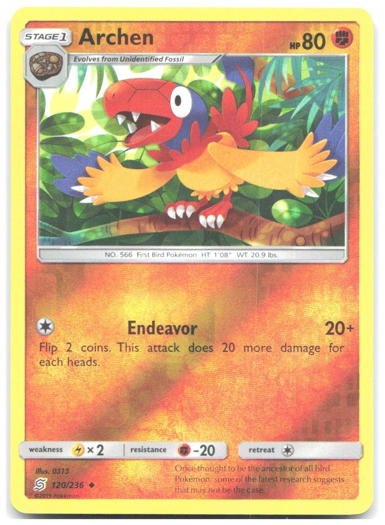 Archen Reverse Holo Uncommon SM Unified Minds 120/236 NM 0313