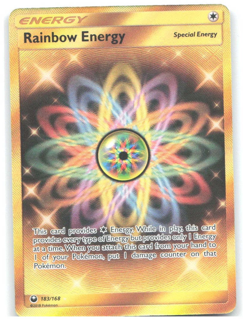 Rainbow Energy Secret Holo Secret Rare SM Celestial Storm 183/168 NM