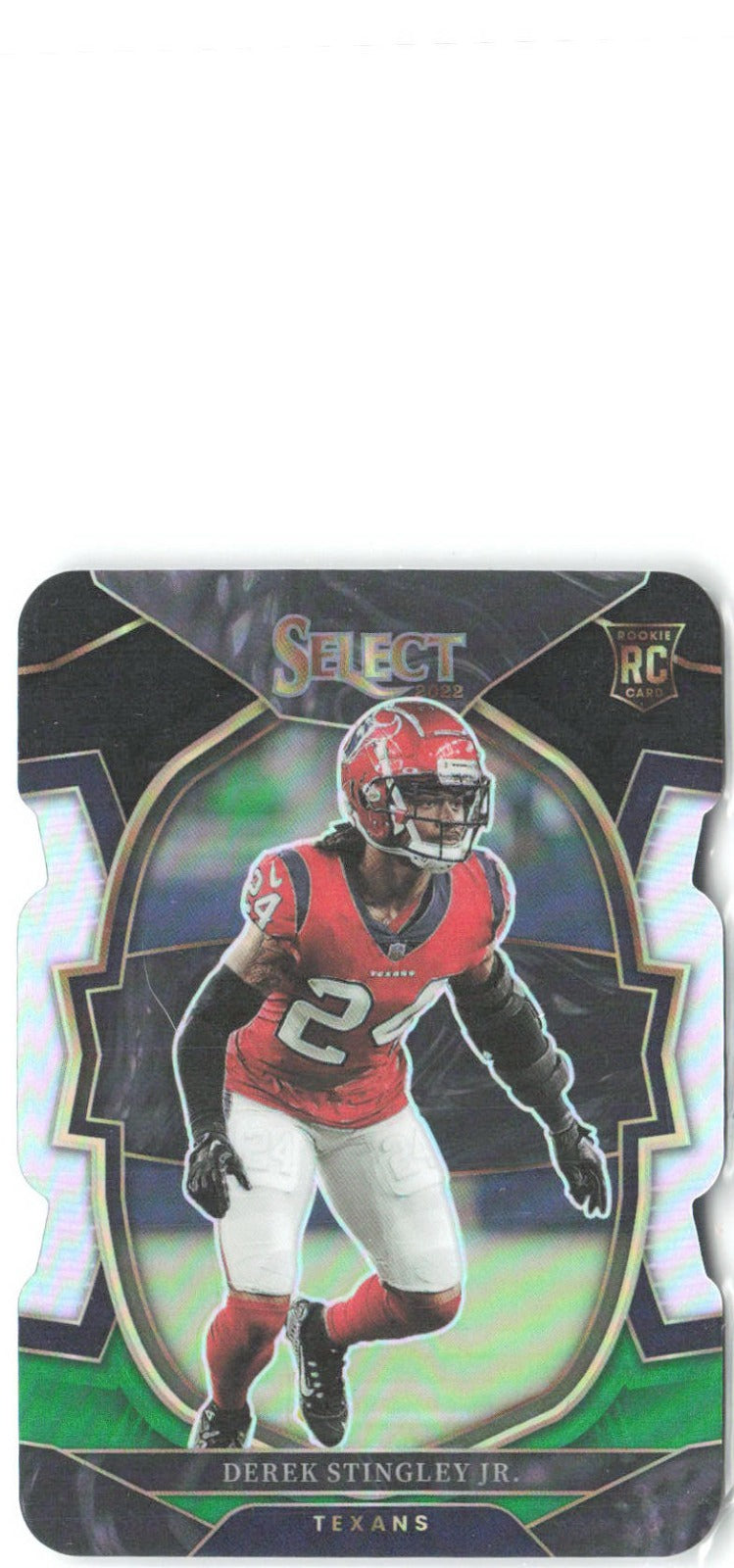 Derek Stingley Jr. Select - Black and Green Prizm Die Cut 48 2022 Houston Texans