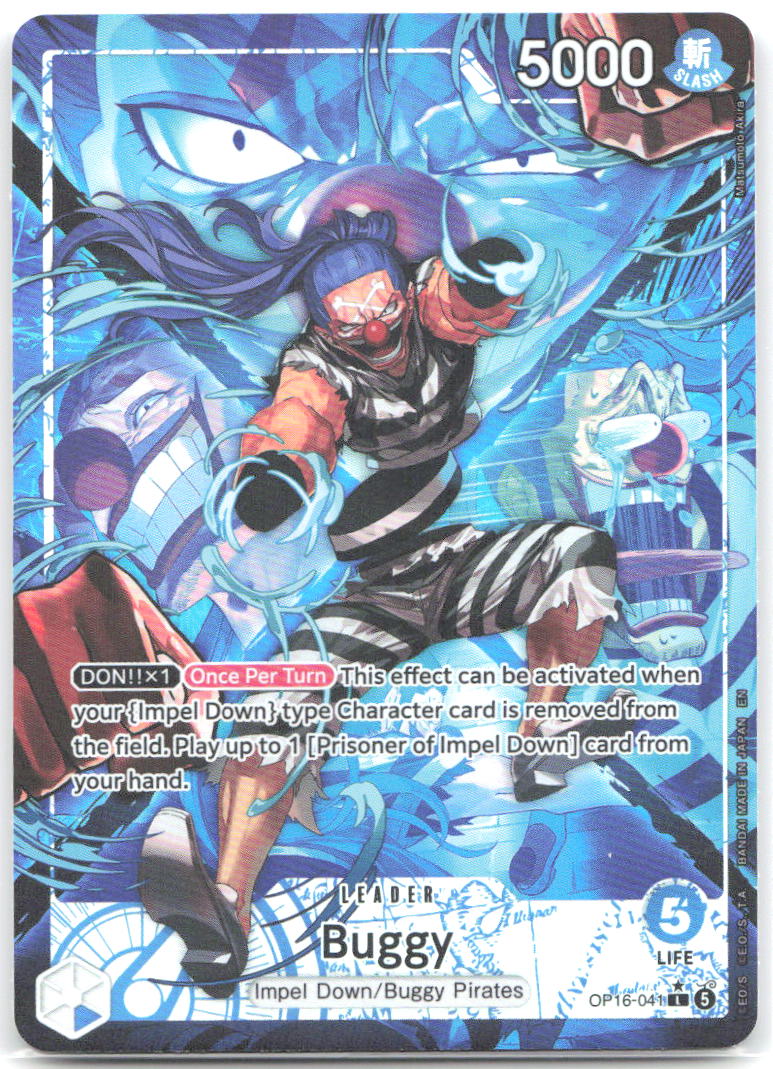 Buggy 041 Alternate Art Foil L The Time of Battle OP16 041 NM Matsumoto Akira
