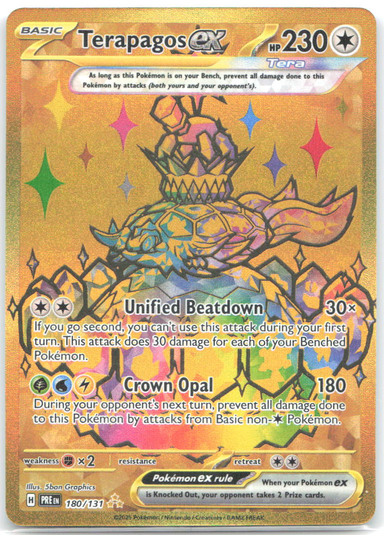 Terapagos ex 180 131 Holo Hyper Rare SV: Prismatic Evolutions 180/131 NM 5ban Graphics