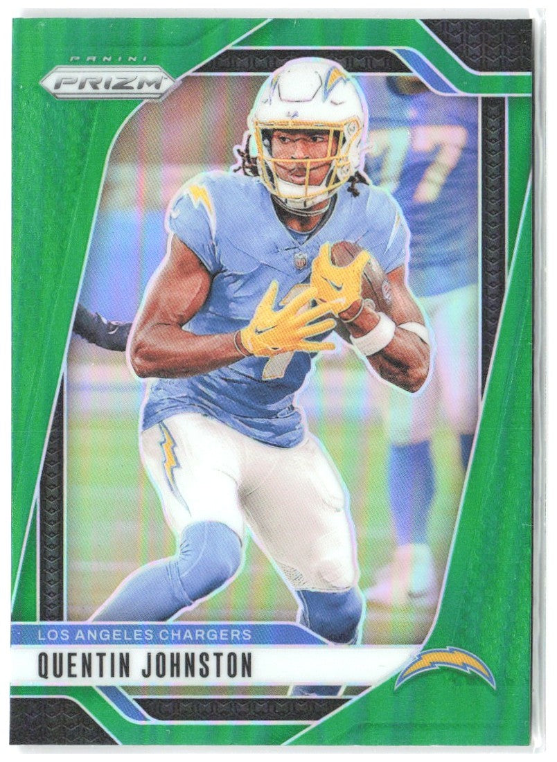 Quentin Johnston Panini Prizm - Green 160 2024 Los Angeles Chargers