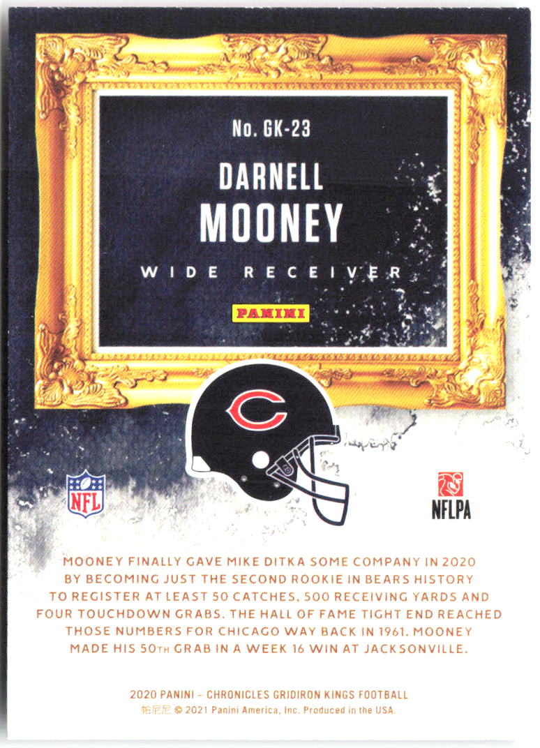Darnell Mooney Panini Chronicles - Gridiron Kings GK-23 2020 Chicago Bears