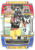 Najee Harris Select Red and Blue Prizm Die Cut 53 2021 Pittsburgh Steelers