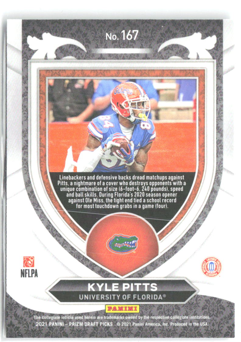 Kyle Pitts Panini Prizm Draft Picks 167 2021 Florida Gators