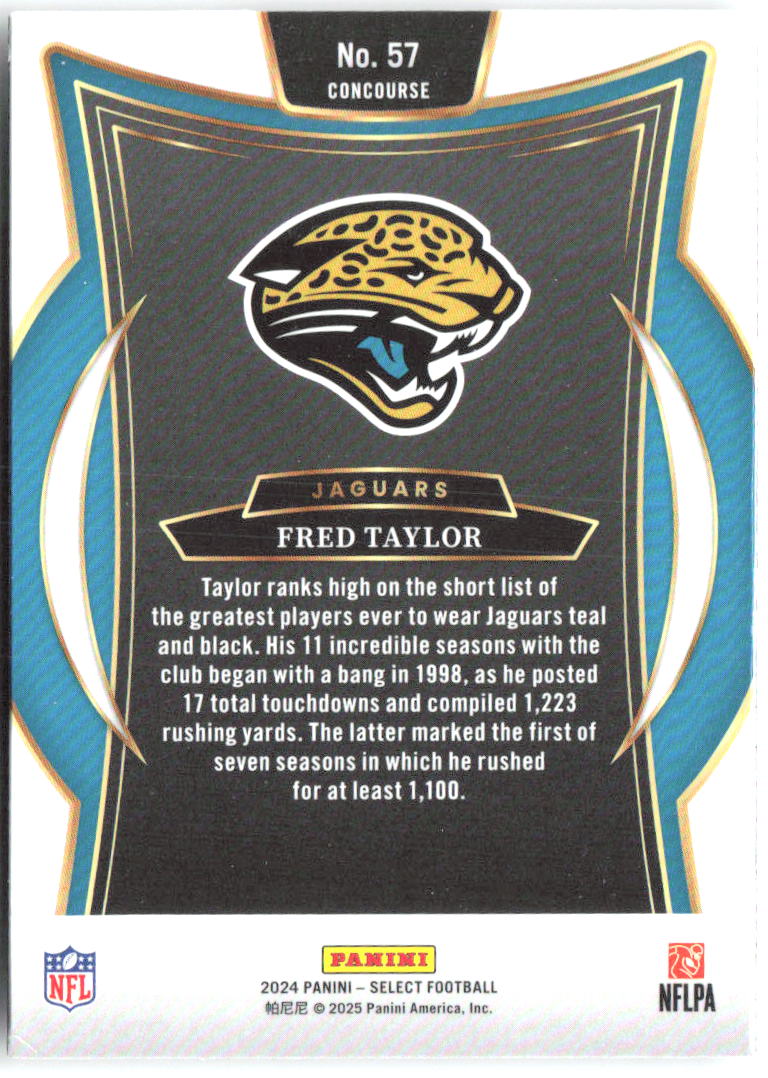 Fred Taylor Panini Select 57 2024 Jacksonville Jaguars