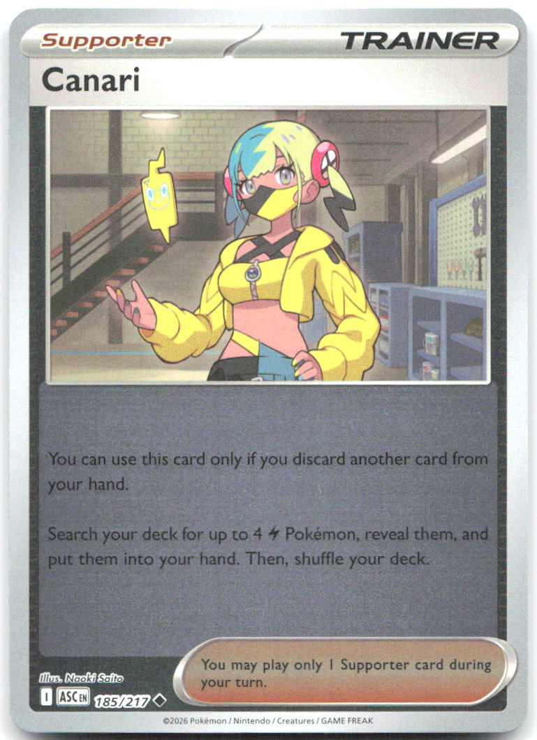 Canari Reverse Holo Uncommon ME Ascended Heroes 185/217 NM Naoki Saito