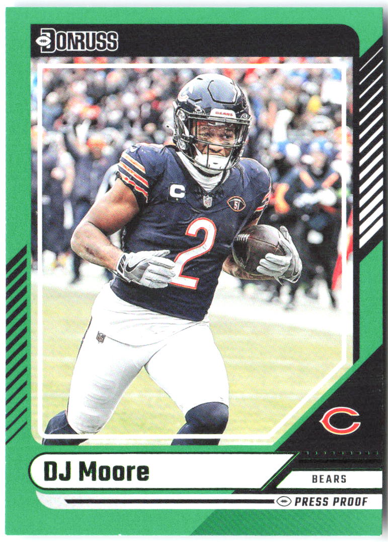 DJ Moore Donruss - Press Proof Green 137 2024 Chicago Bears