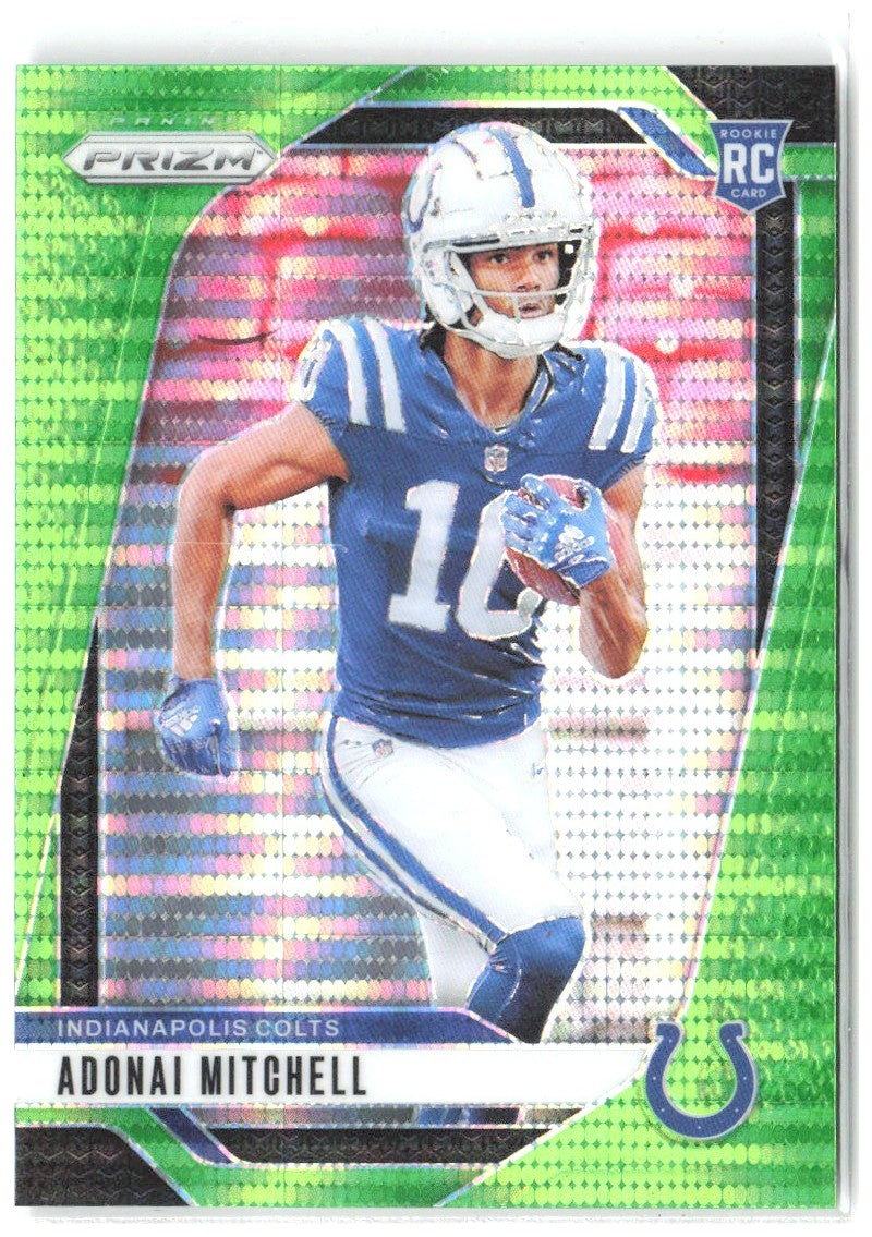 Adonai Mitchell Panini Prizm - Neon Green Pulsar 303 2024 Indianapolis Colts