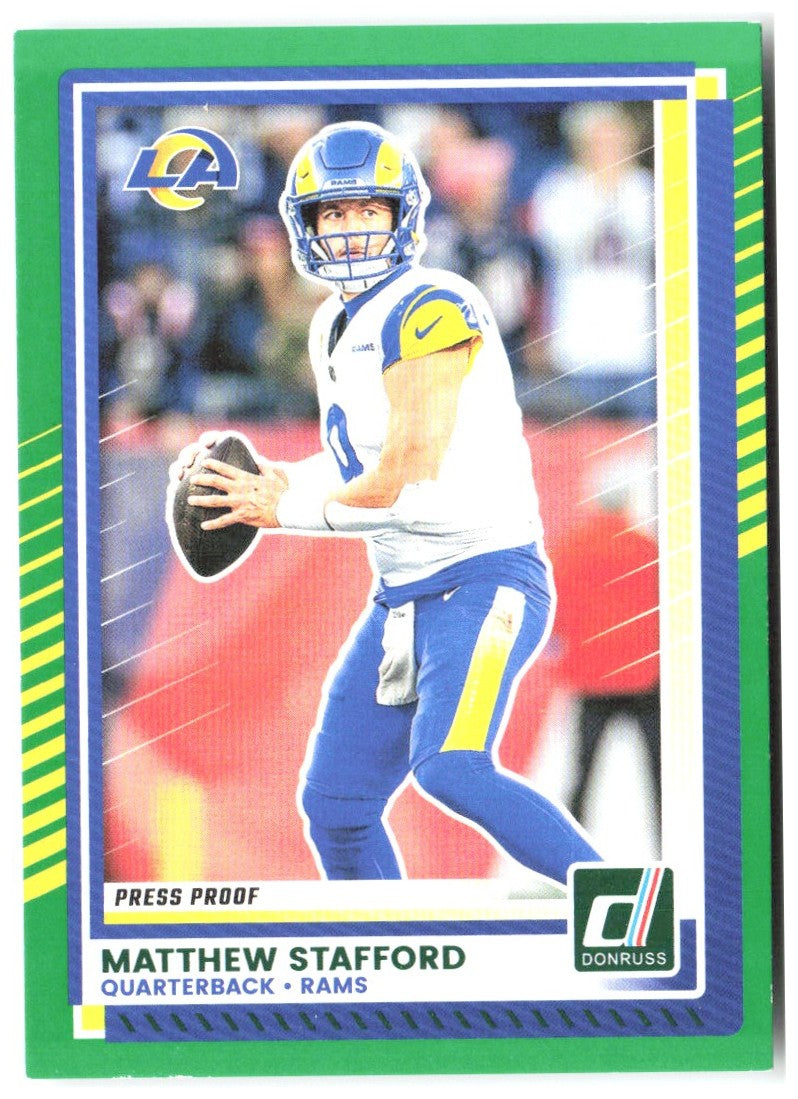 Matthew Stafford Donruss - Press Proofs Green 296 2025 Los Angeles Rams