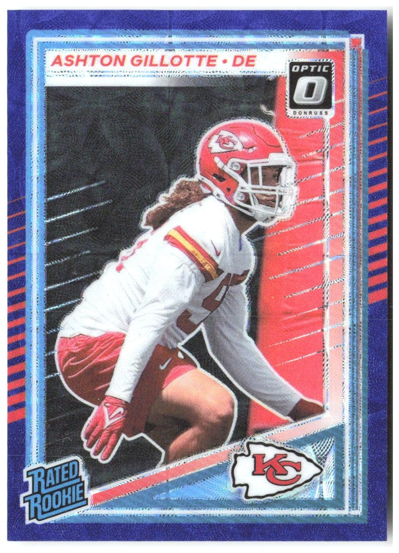 Ashton Gillotte Donruss - Optic Rated Rookies Preview Blue Scope 353 2025 Chiefs