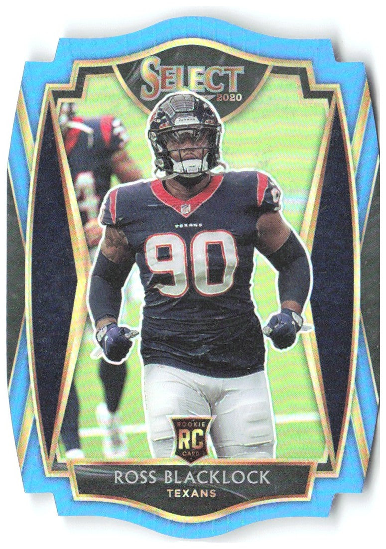 Ross Blacklock Panini Select - Light Blue Prizm Die Cut 194 2020 Houston Texans