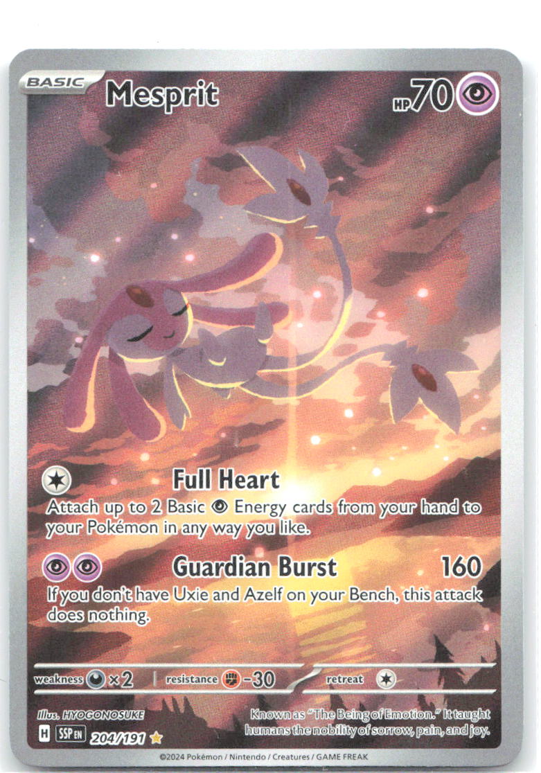 Mesprit Holo Illustration Rare SV08 Surging Sparks 204/191 NM HYOGONOSUKE