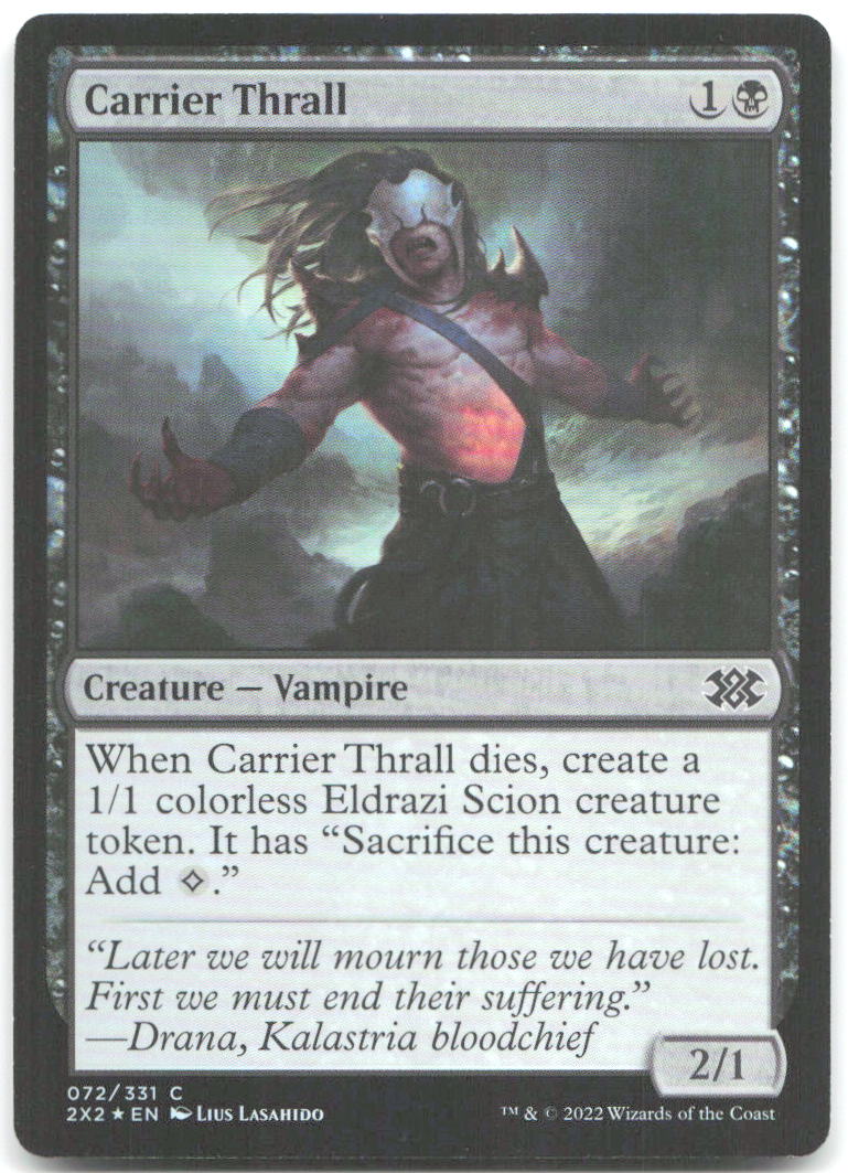 Carrier Thrall Foil C Double Masters 2022 72 NM Lius Lasahido